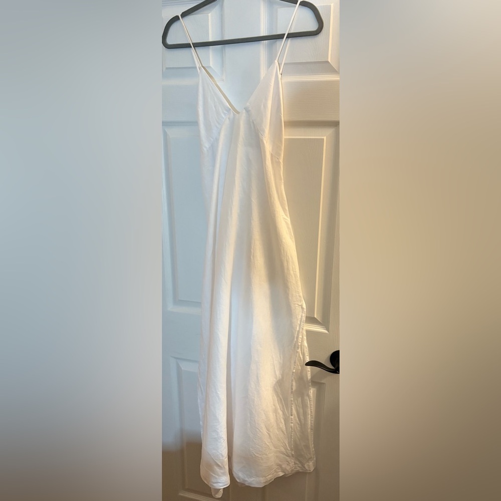 100% Linen J. Crew White Maxi Dress